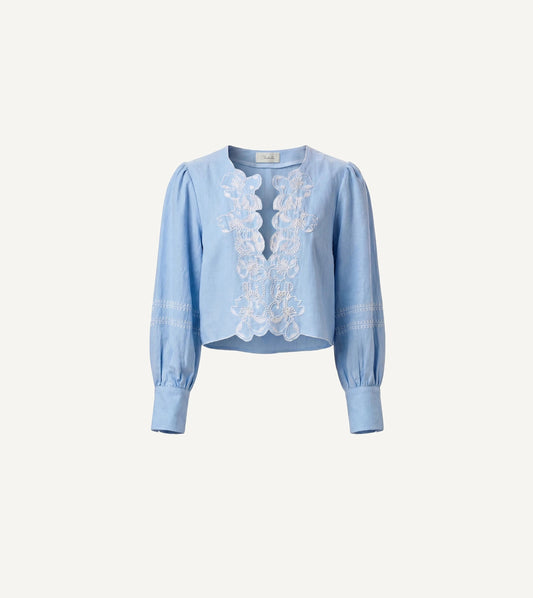 Manon Blouse in Glacier Lake
