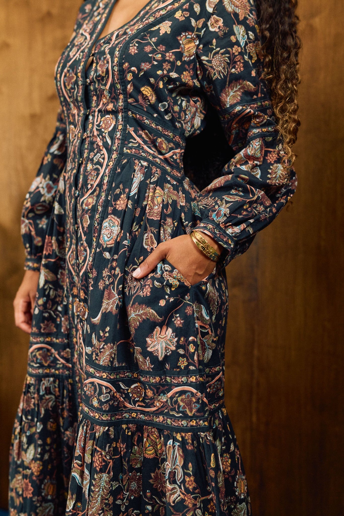 Melody Midi Dress in Bois