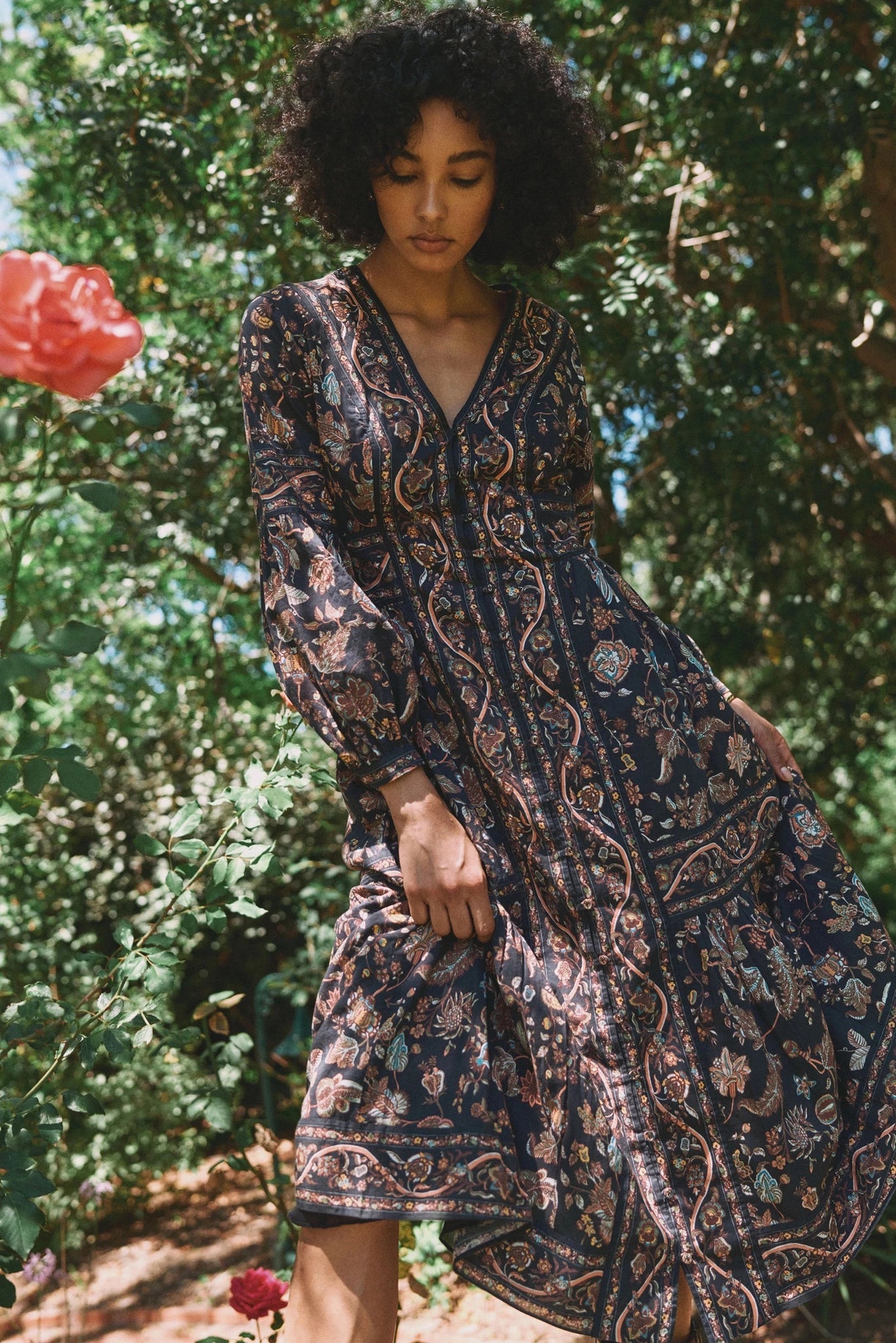 Melody Midi Dress in Bois
