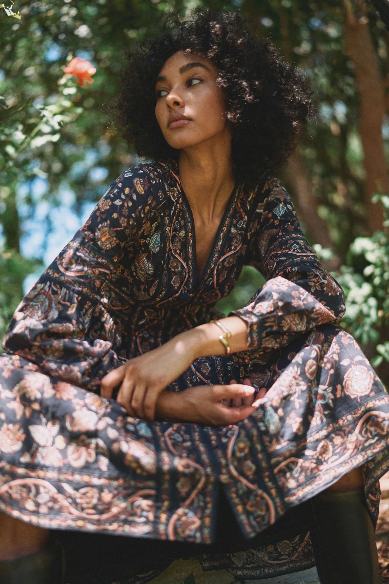 Melody Midi Dress in Bois