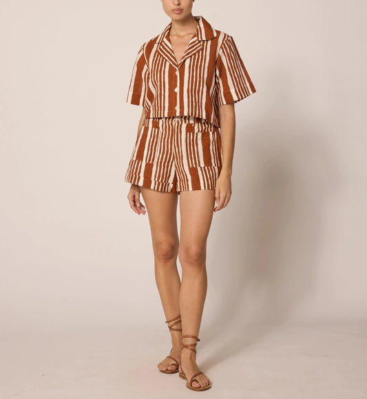 Mizuki Blouse in Vecchio Stripe