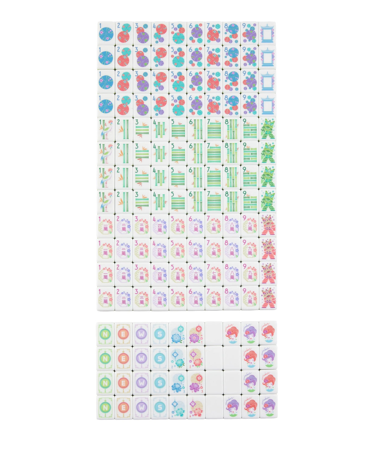 Papaya Spritz Mahjong Tiles
