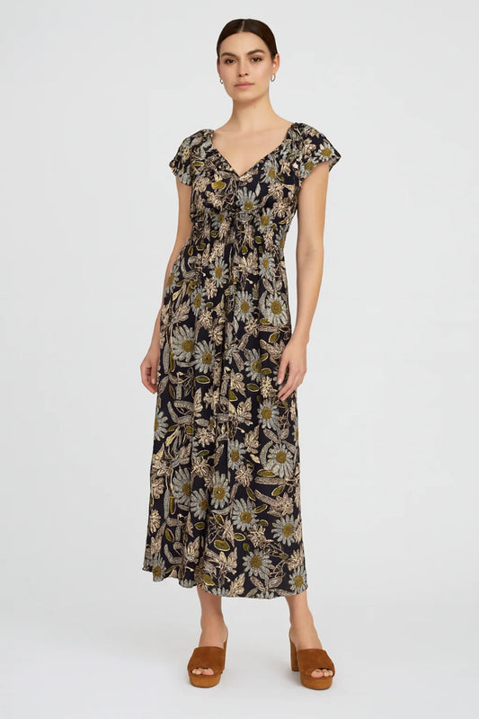 Kendall Ankle Dress in Dark Magnolia