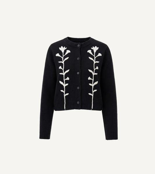 Samantha Sweater in Black Ivory