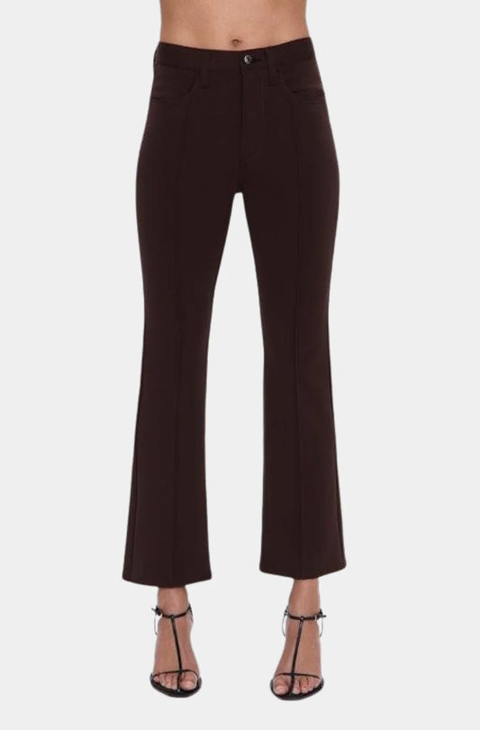 Saskia High Rise Ankle Boot Pant in Mocha