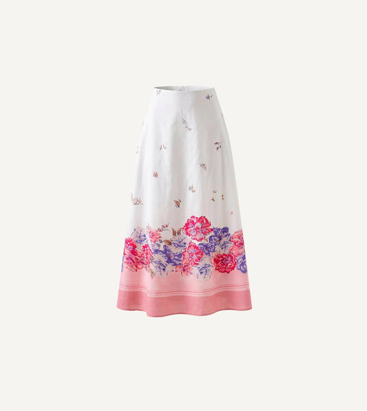 Shea Ankle Skirt in Camellia