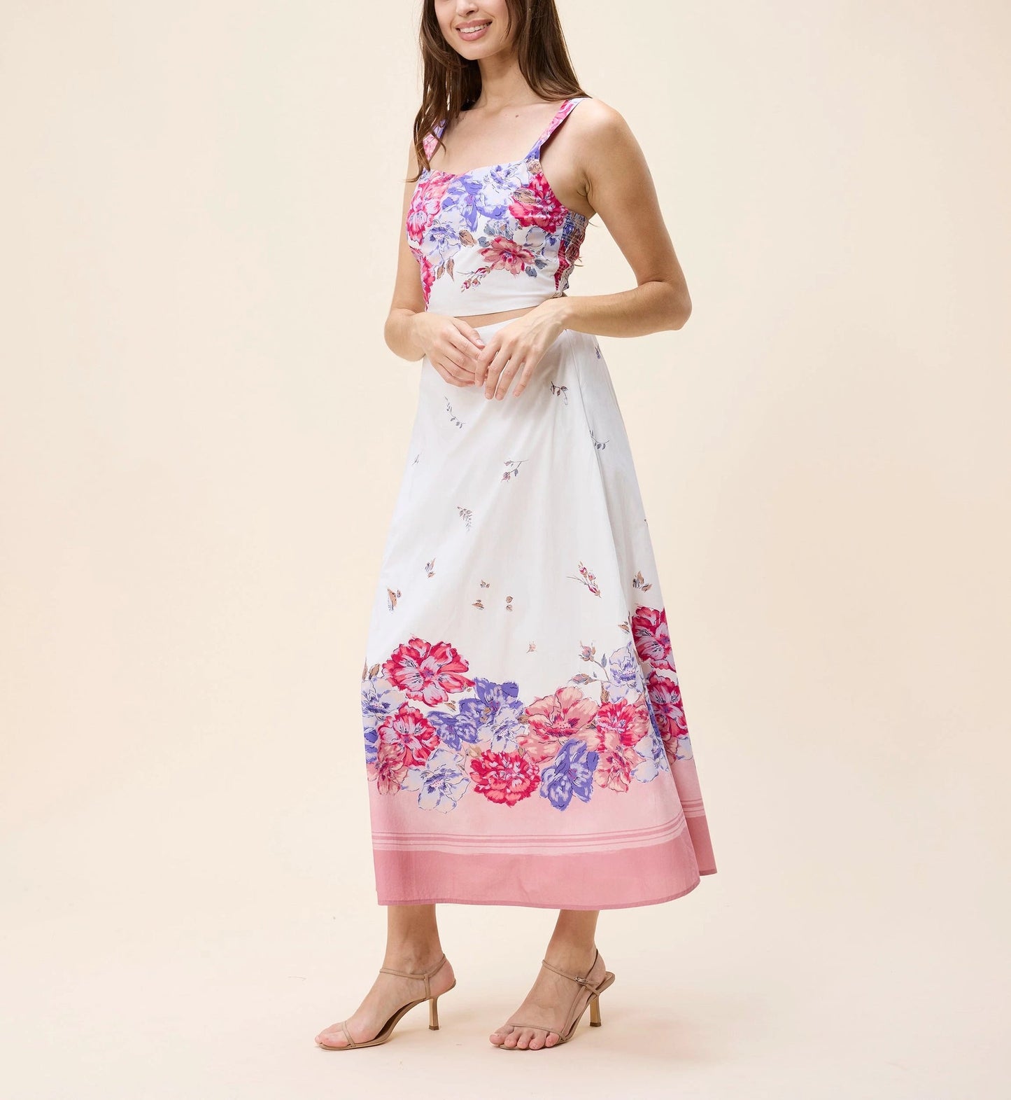Shea Ankle Skirt in Camellia
