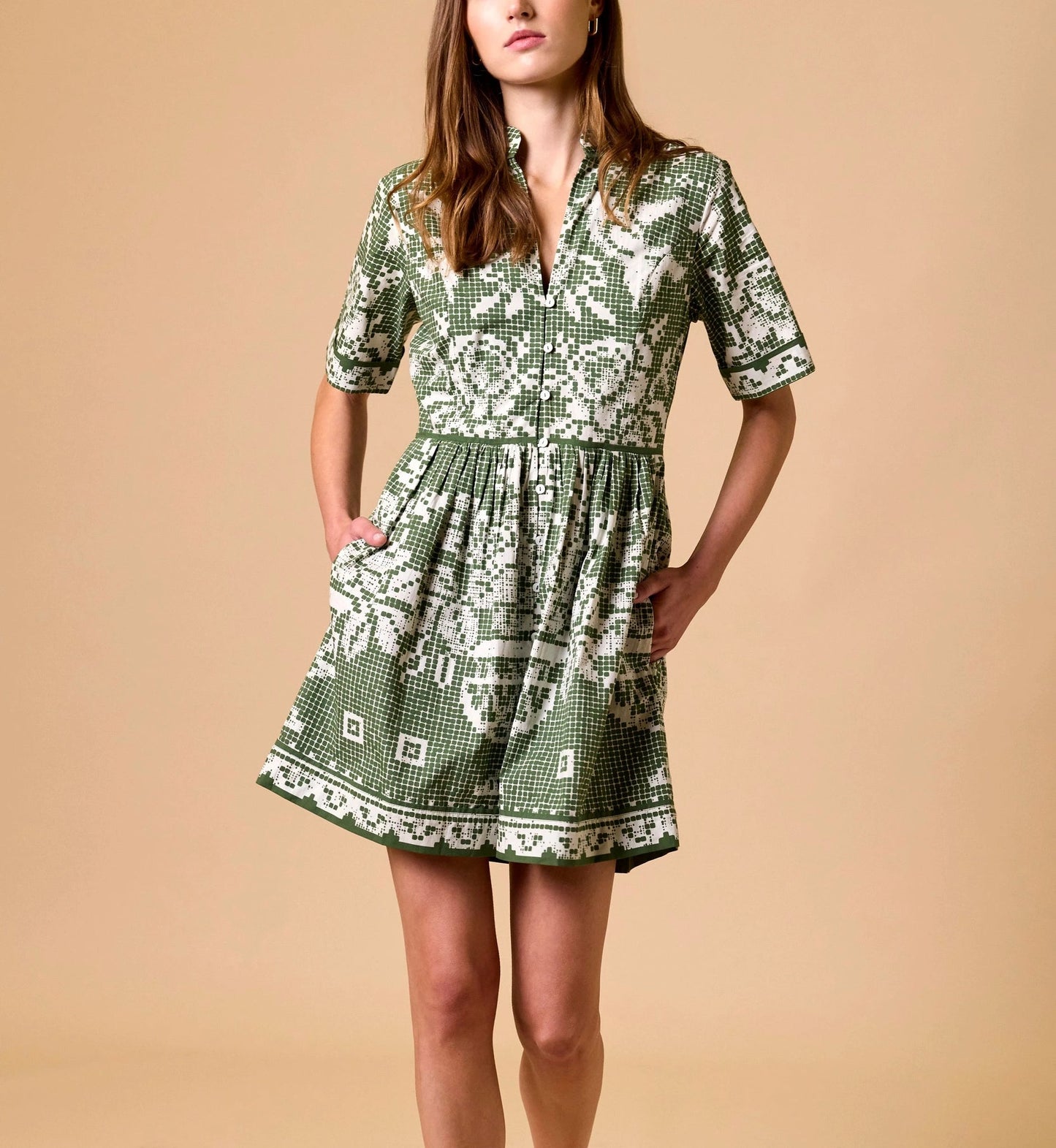 Starling Mini Dress in Verdant Flight