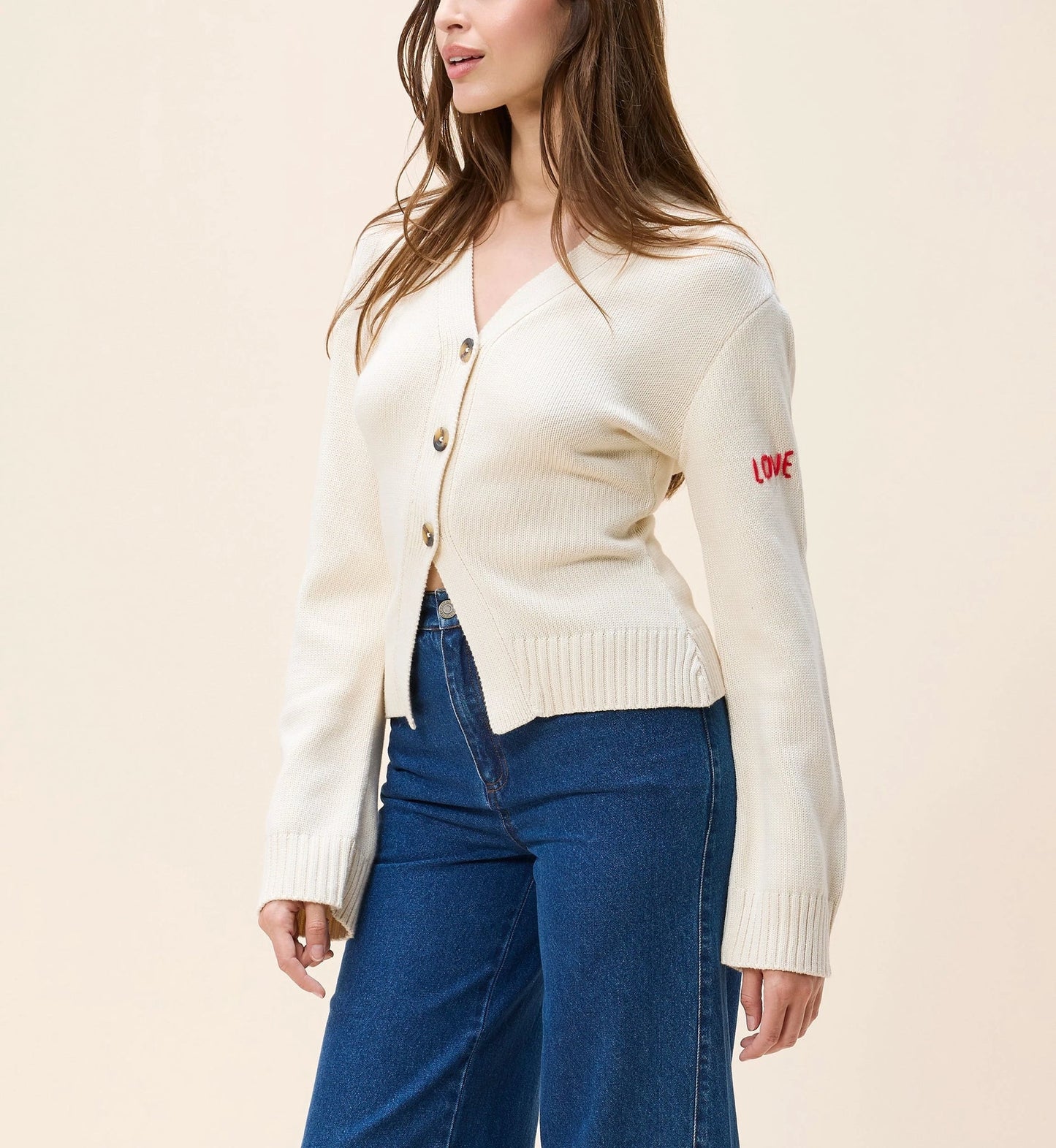 Tamsin Sweater in Ivory Love