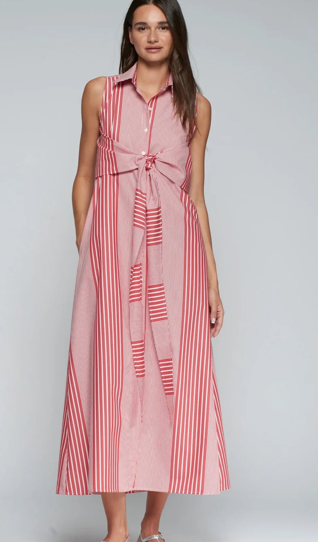 Sleeveless Shirt Dress