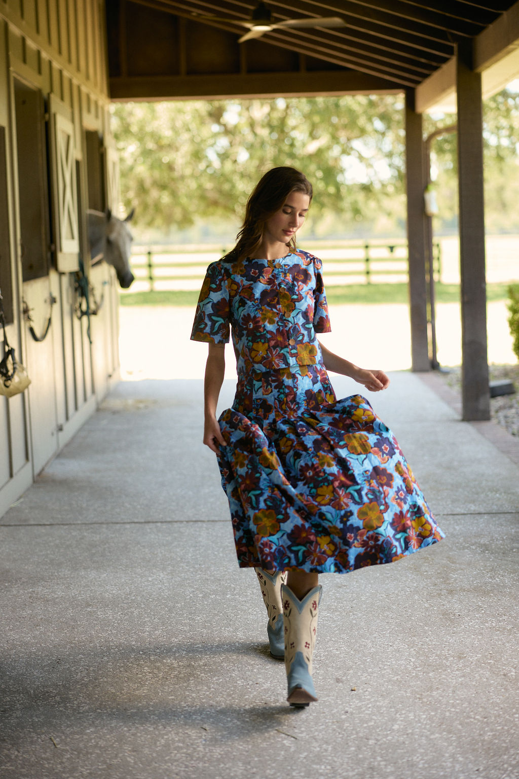 Harrison Skirt in Marfa Bloom