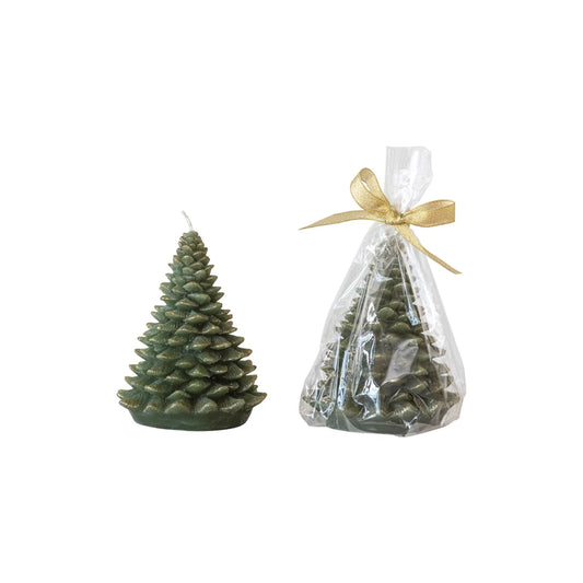 Unscented Tree Shaped Candle - Small Evergreen