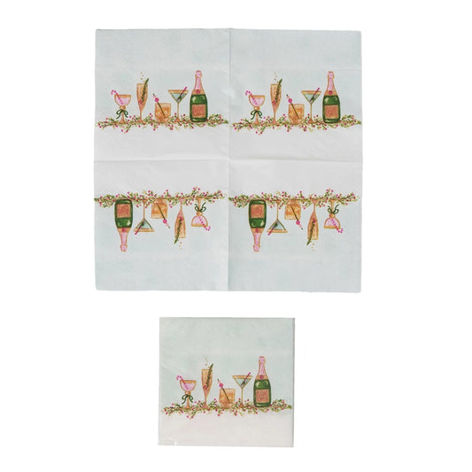Assorted Holiday Paper Cocktail Napkins